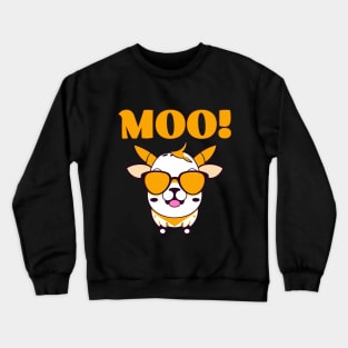 Funny Cow Saying Moo Crewneck Sweatshirt